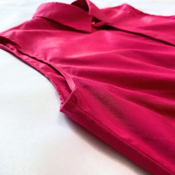 HUGO BOSS BALAINA SLEEVELESS RUCHED BUTTON DOWN BLOUSE - 4 - Picture 6 of 8